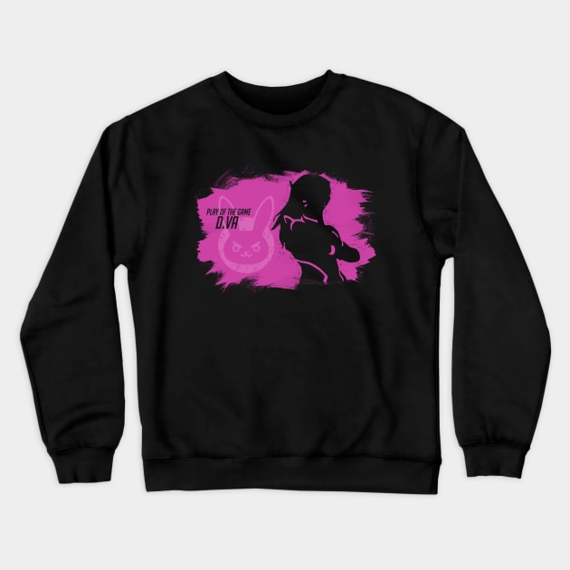 Play of the game - D.Va Crewneck Sweatshirt by samuray